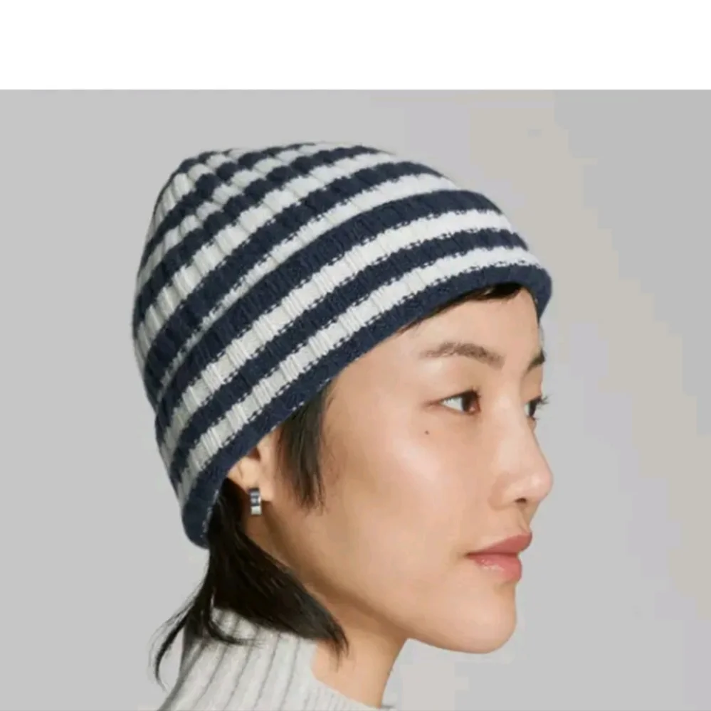 Lot of 3 Unisex Cashmere (2) & Wool (1) Ribbed Knit Beanies One Size New Tags